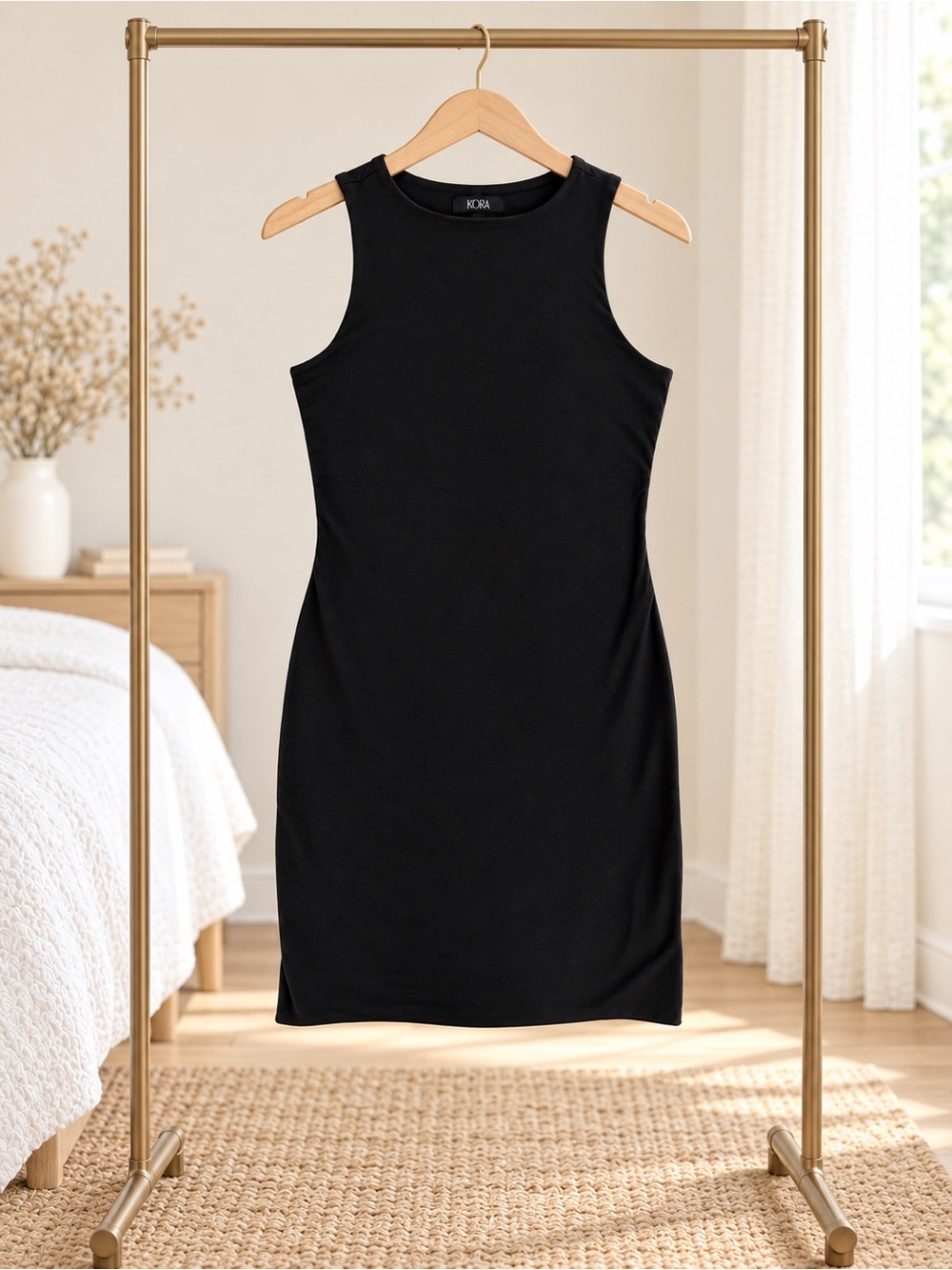 Black Sleeveless Mini Dress — Sleek Tank Style